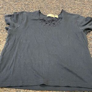 Blue Cut out tee sz. Xl petite